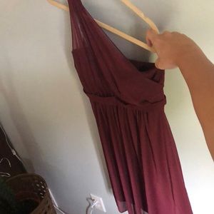 Burgundy bridesmaid dress
